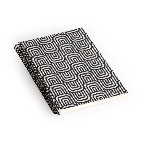 Little Arrow Design Co square scallop charcoal Spiral Notebook