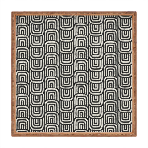 Little Arrow Design Co square scallop charcoal Square Tray