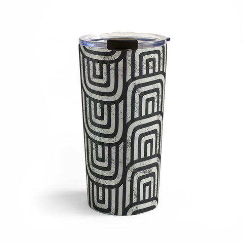 Little Arrow Design Co square scallop charcoal Travel Mug