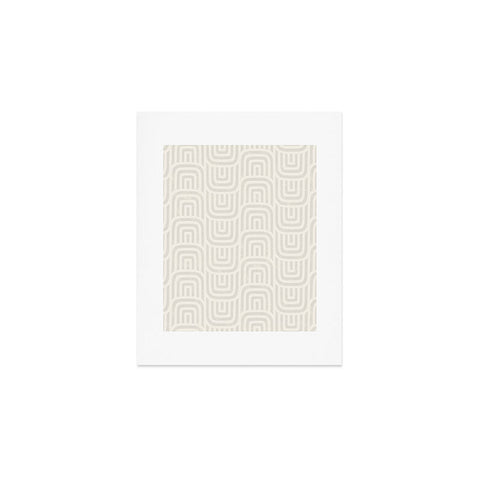 Little Arrow Design Co square scallop cream Art Print