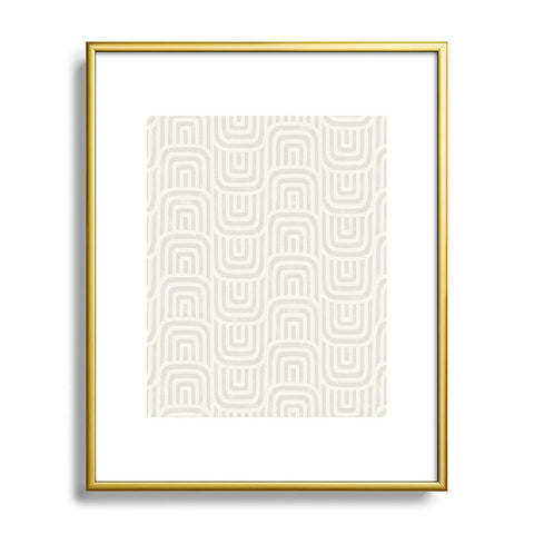 Little Arrow Design Co square scallop cream Metal Framed Art Print