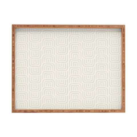 Little Arrow Design Co square scallop cream Rectangular Tray