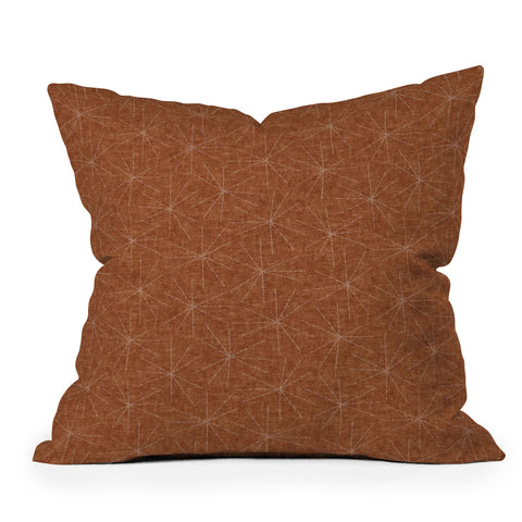 Little Arrow Design Co starburst woven ginger Outdoor Throw Pillow