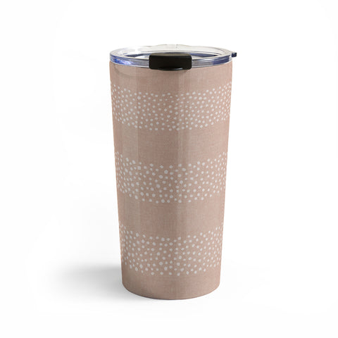 Little Arrow Design Co stippled stripes blush Travel Mug