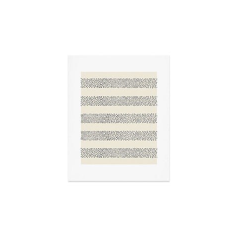 Little Arrow Design Co stippled stripes cream black Art Print
