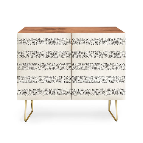 Little Arrow Design Co stippled stripes cream black Credenza