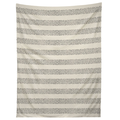 Little Arrow Design Co stippled stripes cream black Tapestry