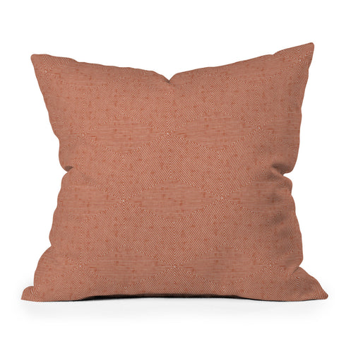 Little Arrow Design Co triangle stripes terracotta Outdoor Throw Pillow
