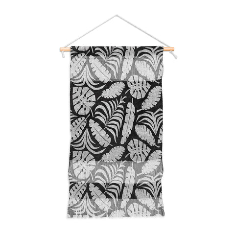 Little Arrow Design Co tropical leaves charcoal Wall Hanging Portrait