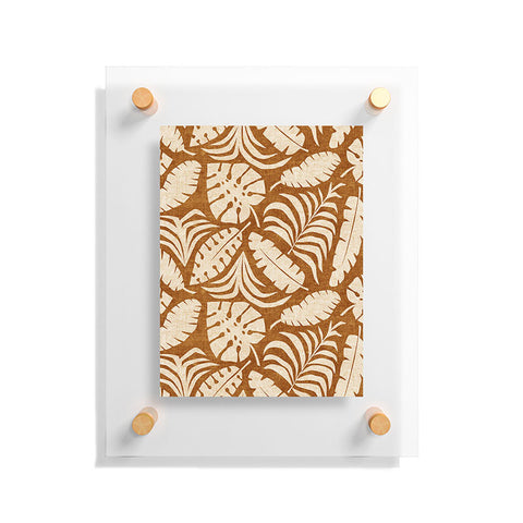 Little Arrow Design Co tropical leaves honey Floating Acrylic Print