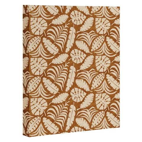 Little Arrow Design Co tropical leaves honey Art Canvas