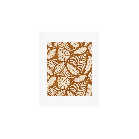 Little Arrow Design Co tropical leaves honey Art Print