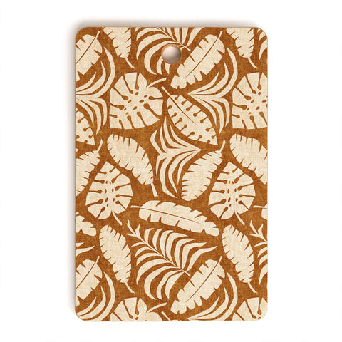 Little Arrow Design Co tropical leaves honey Cutting Board Rectangle