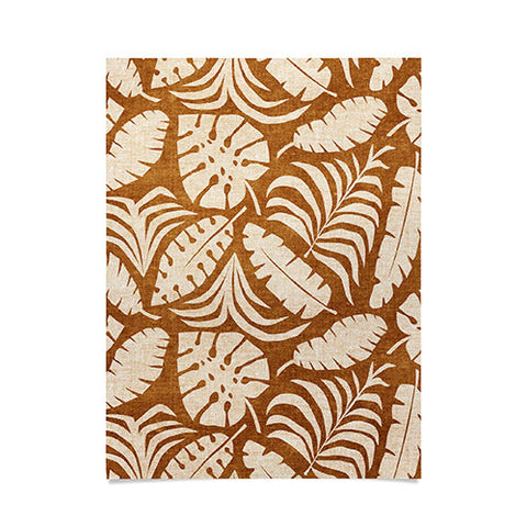 Little Arrow Design Co tropical leaves honey Poster