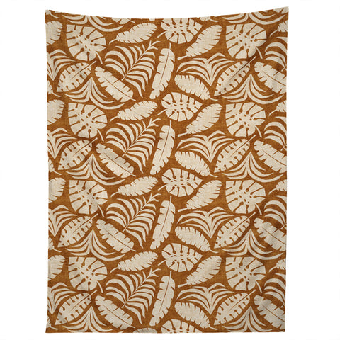Little Arrow Design Co tropical leaves honey Tapestry