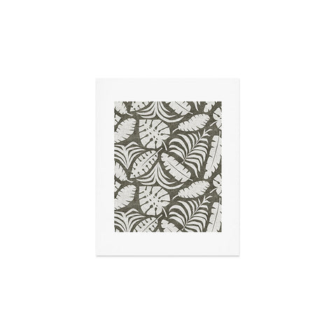 Little Arrow Design Co tropical leaves olive Art Print