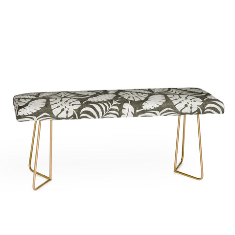Little Arrow Design Co tropical leaves olive Bench