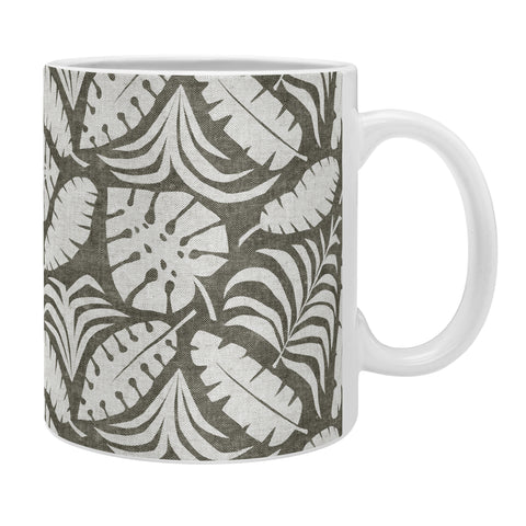 Little Arrow Design Co tropical leaves olive Coffee Mug