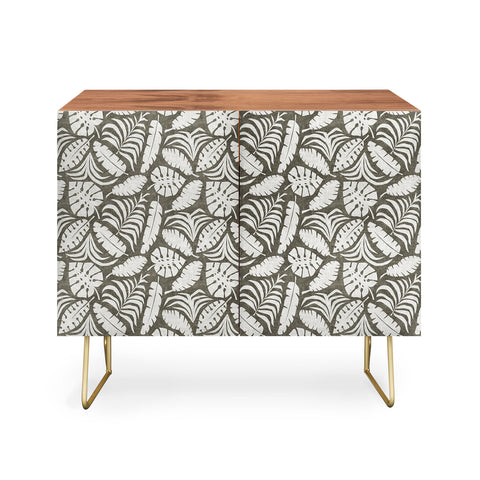Little Arrow Design Co tropical leaves olive Credenza