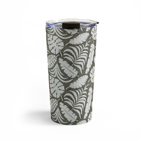 Little Arrow Design Co tropical leaves olive Travel Mug