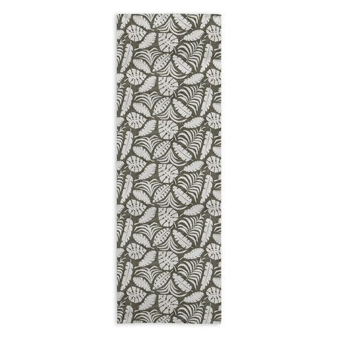 Little Arrow Design Co tropical leaves olive Yoga Towel