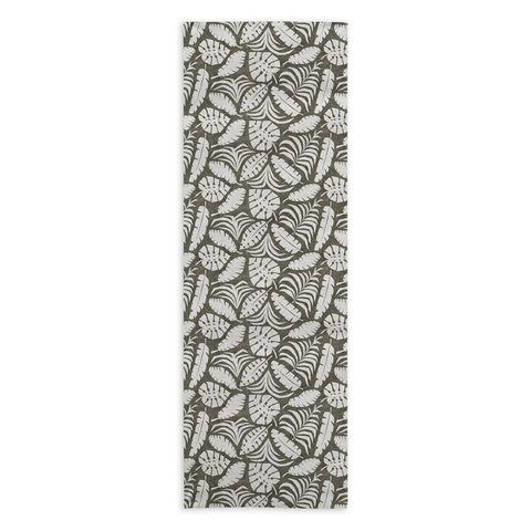 Little Arrow Design Co tropical leaves olive Yoga Towel