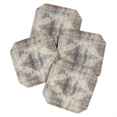 Little Arrow Design Co turkish floral warm neutrals Coaster Set