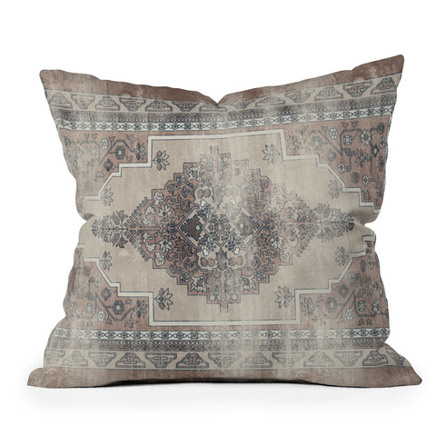Little Arrow Design Co turkish floral warm neutrals Outdoor Throw Pillow