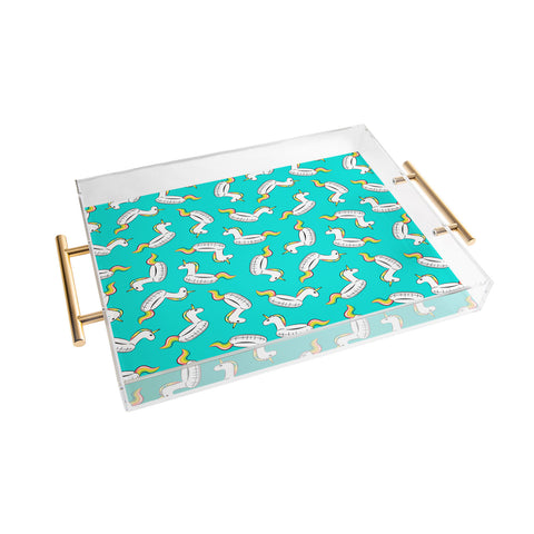 Little Arrow Design Co Unicorn Pool Float Acrylic Tray