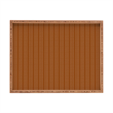 Little Arrow Design Co vert triple dash ginger Rectangular Tray
