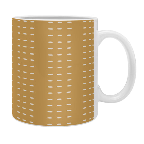 Little Arrow Design Co vert triple dash ochre Coffee Mug