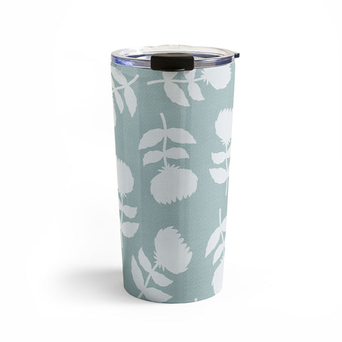 Little Arrow Design Co vintage floral dusty blue Travel Mug