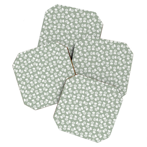 Little Arrow Design Co vintage floral sage Coaster Set