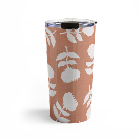 Little Arrow Design Co vintage floral terracotta Travel Mug