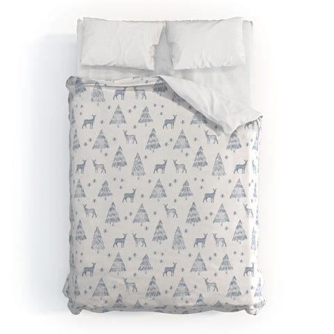Little Arrow Design Co Watercolor Nordic Winter Duvet Cover