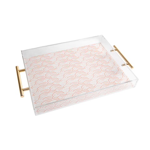 Little Arrow Design Co watercolor rainbow blush Acrylic Tray