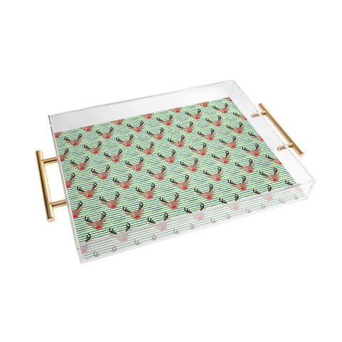 Little Arrow Design Co watercolor rudolf Acrylic Tray