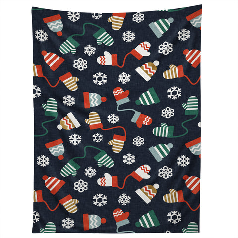 Little Arrow Design Co winter hats and mittens navy Tapestry