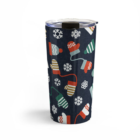 Little Arrow Design Co winter hats and mittens navy Travel Mug