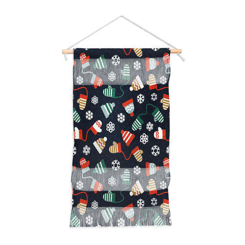 Little Arrow Design Co winter hats and mittens navy Wall Hanging Portrait