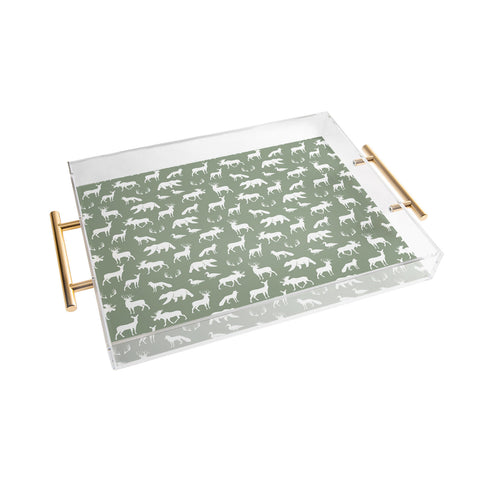 Little Arrow Design Co woodland on sage Acrylic Tray