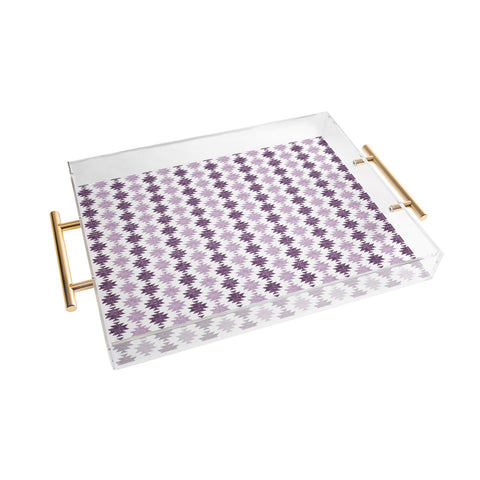 Little Arrow Design Co Woven Aztec in Eggplant Acrylic Tray