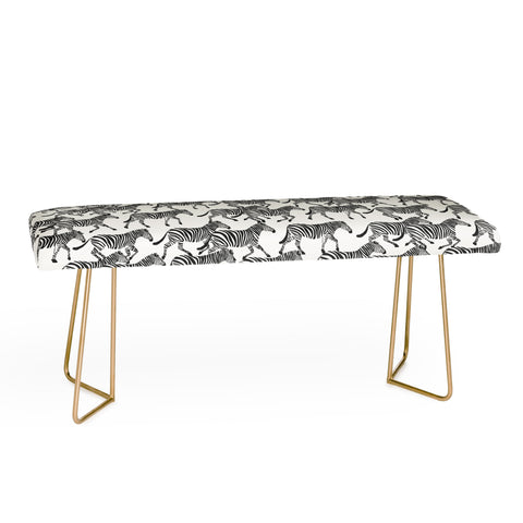Little Arrow Design Co zebras black and white Bench