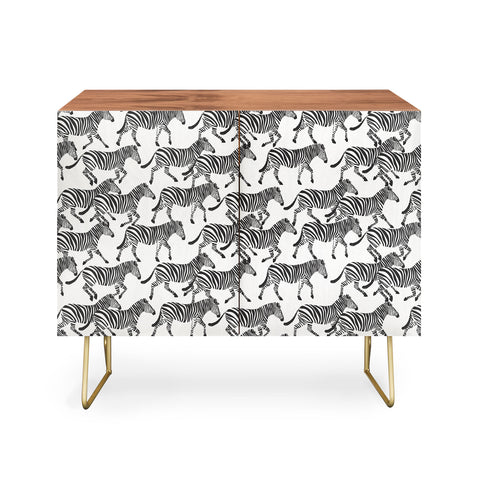 Little Arrow Design Co zebras black and white Credenza