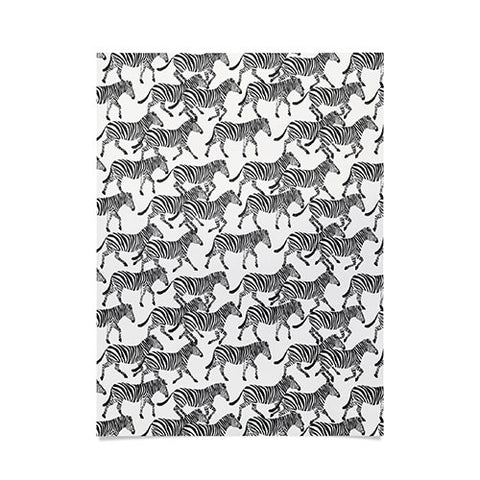 Little Arrow Design Co zebras black and white Poster