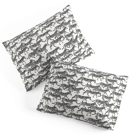 Little Arrow Design Co zebras black and white Pillow Shams