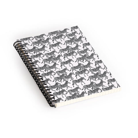 Little Arrow Design Co zebras black and white Spiral Notebook