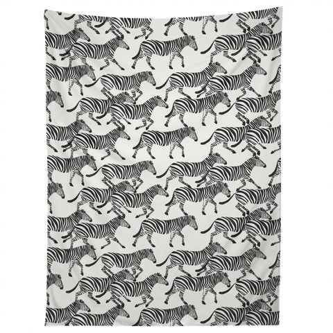 Little Arrow Design Co zebras black and white Tapestry