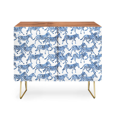 Little Arrow Design Co zebras in blue Credenza