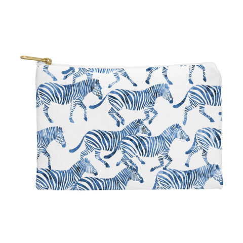 Little Arrow Design Co zebras in blue Pouch